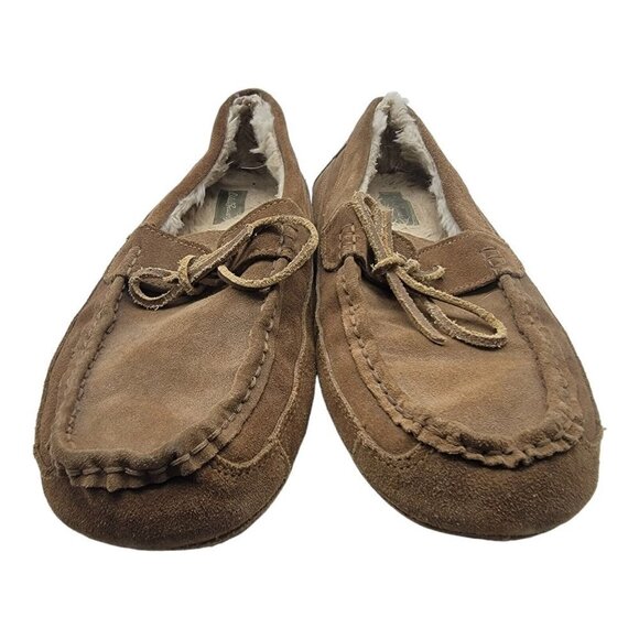 Eddie Bauer Shoes Mens Size 13 Edison Faux Fur Lined Moccasin Suede Slippers - Picture 2 of 11